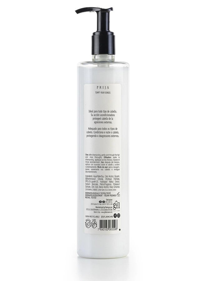 Prija Protective Hair Conditioner with Green Walnut Extract for All Hair Types, Conditions and Nourishes Hair and Protects from External Aggressors with Dispensing Pump 4 x 12.85 Fl. Oz - Image 2